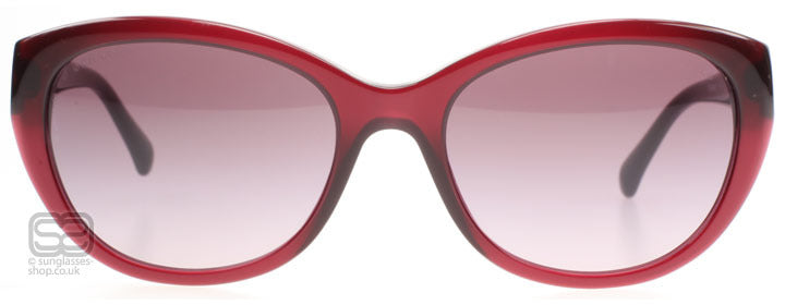CHANEL sunglasses 5183-12173 COCO Mark Synthetic resin Red Women Used