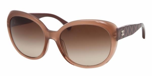 Chanel Gold/Brown Gradient 4234-H Round Sunglasses For Sale at