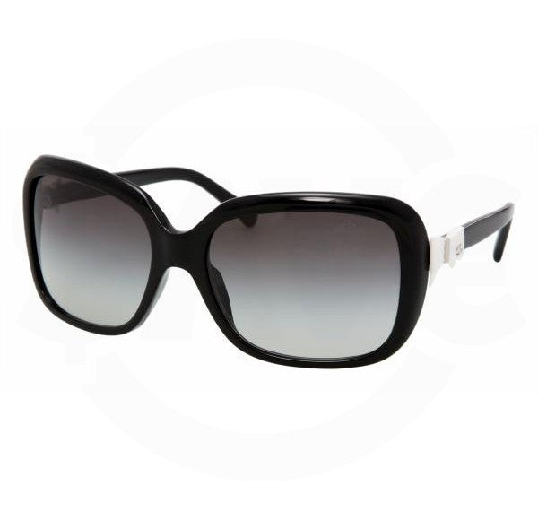 CHANEL Acetate CC Bow Sunglasses 5171 Black White 1279760