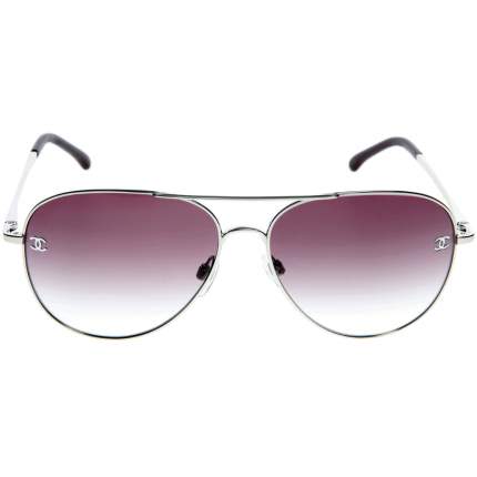 CHANEL Metal Polarized Aviator CC Sunglasses 4189-T-Q Brown 1322257
